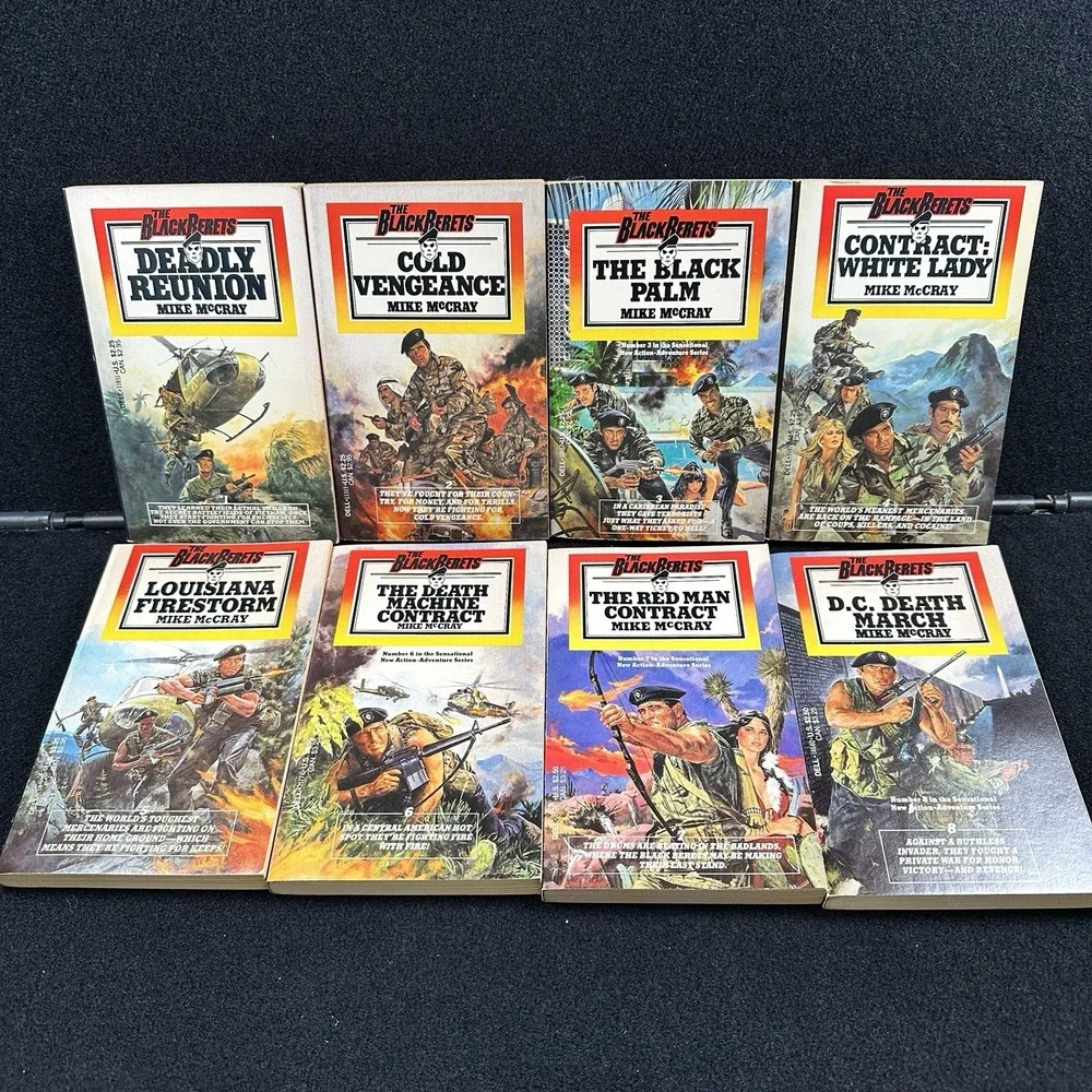The Black Berets Mike McCray #1-10 + #13 Vintage Paperback Lot of 11 Books